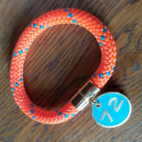 NWOT Marc By Marc Jacobs Nylon and Golden Brass 72 Location Bangle - Picture 3 of 10